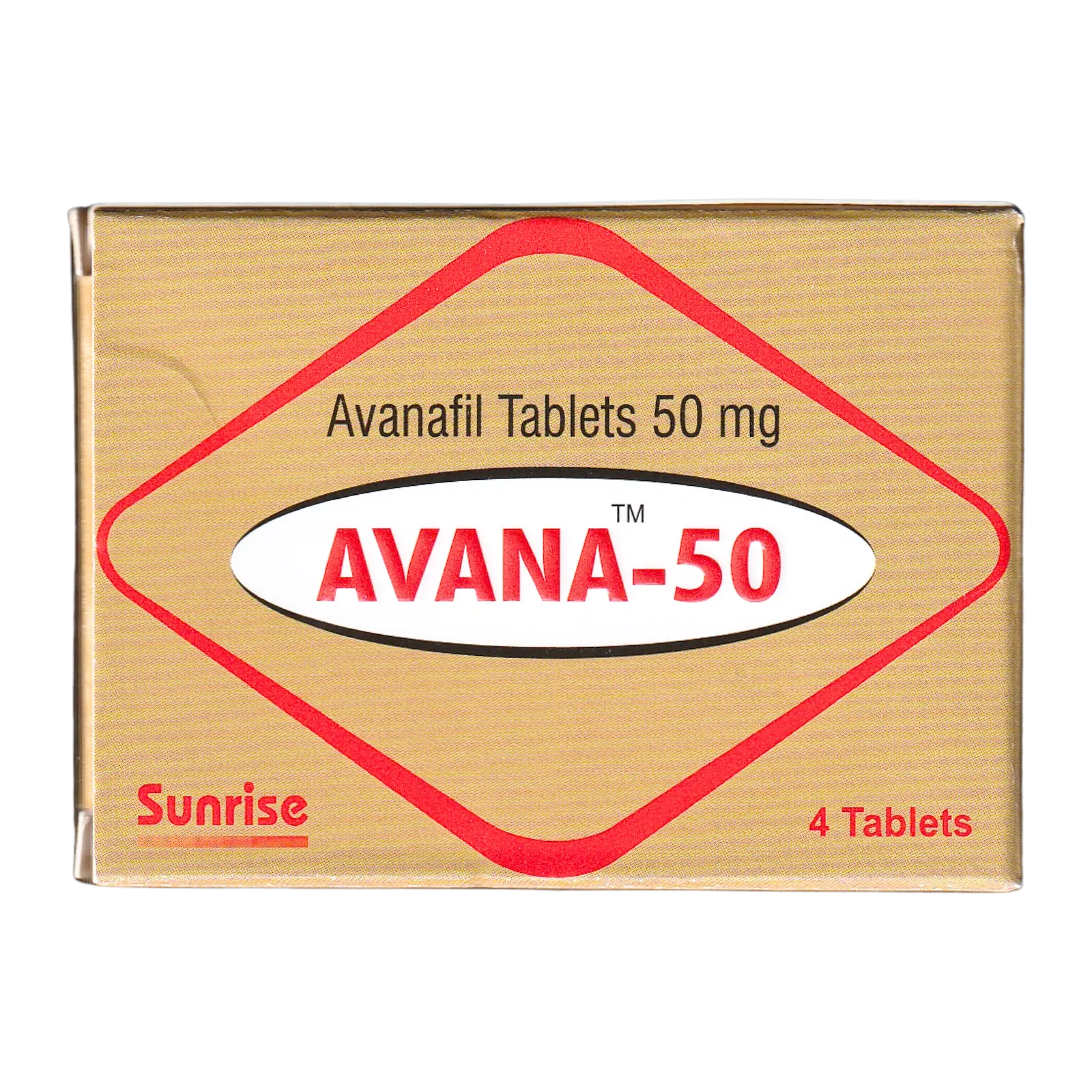 アバナ（AVANA）50mgの箱（表面）