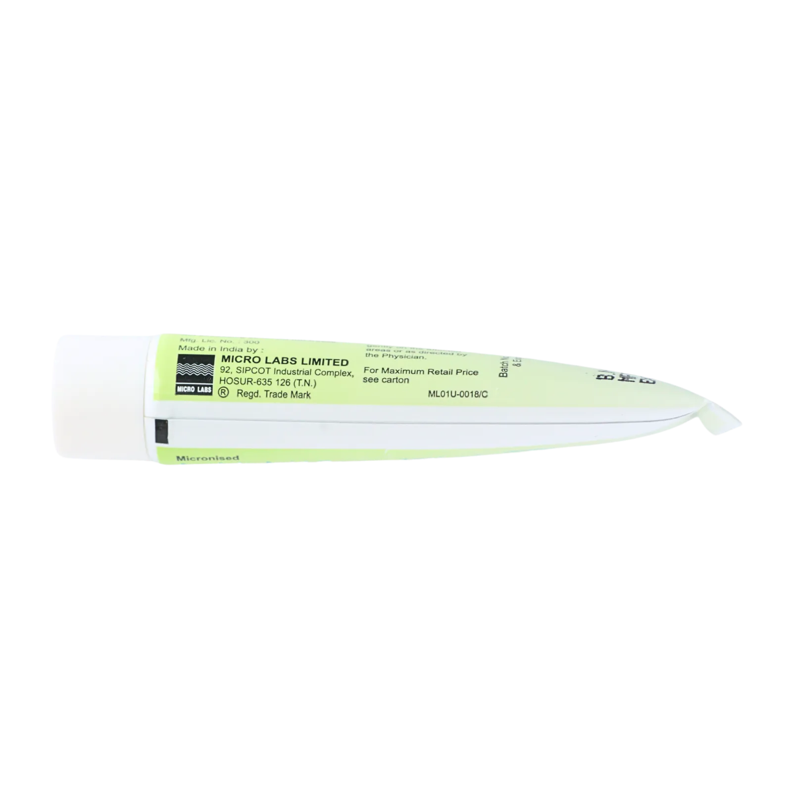 アジダームクリーム（Aziderm Cream） 10%のチューブ（側面2）