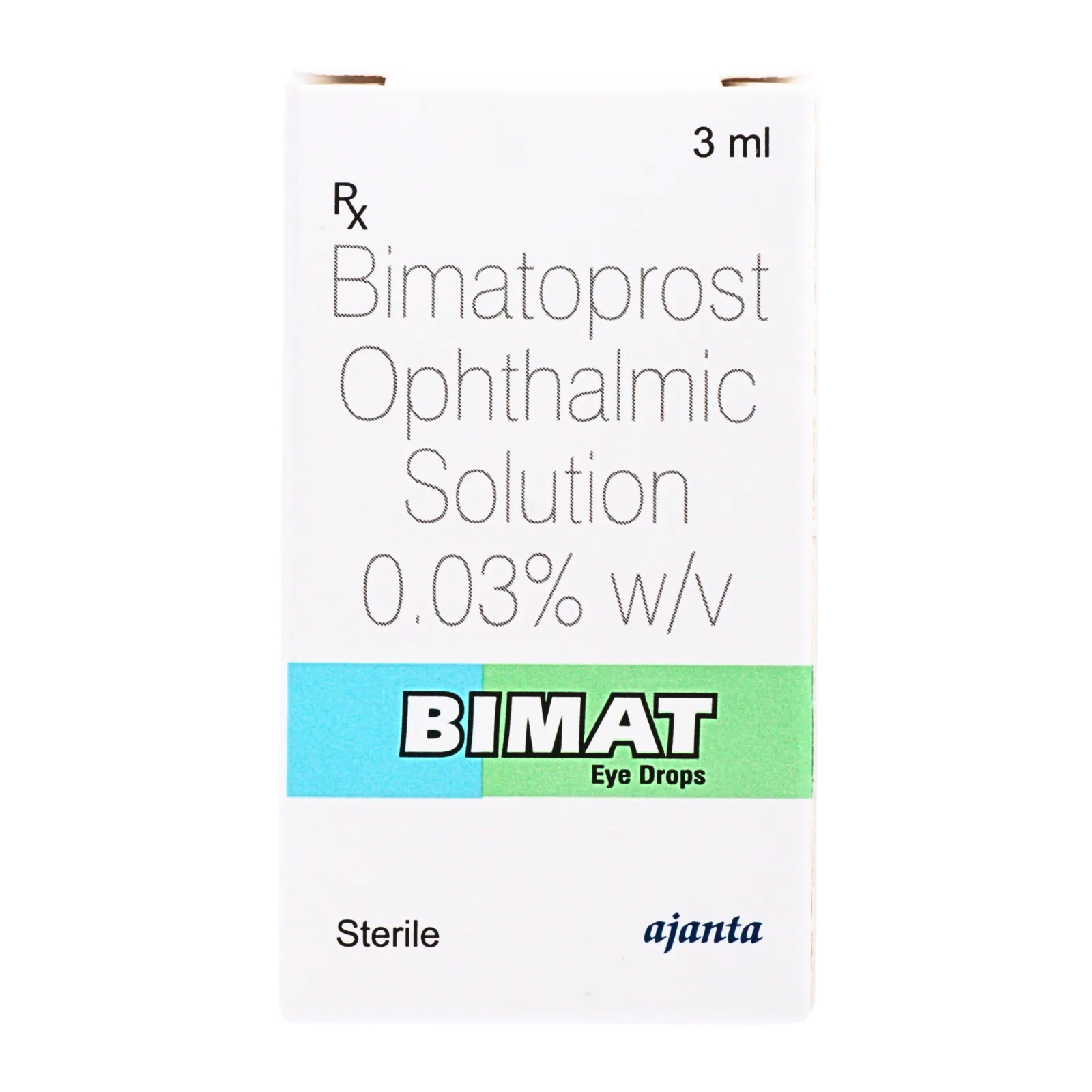 ビマトアイドロップス（BIMAT Eye Drops）の箱（表面）