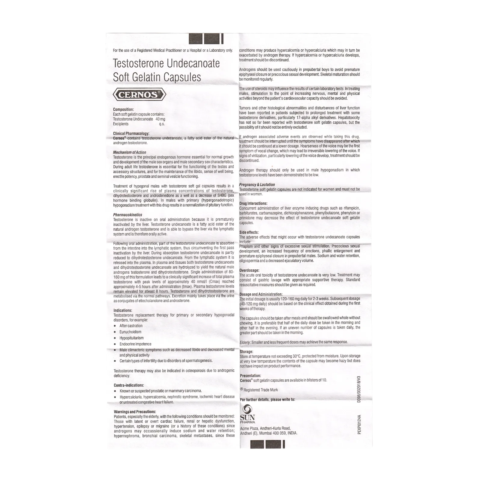 セルノスカプセル（Cernos Capsules）の添付文書