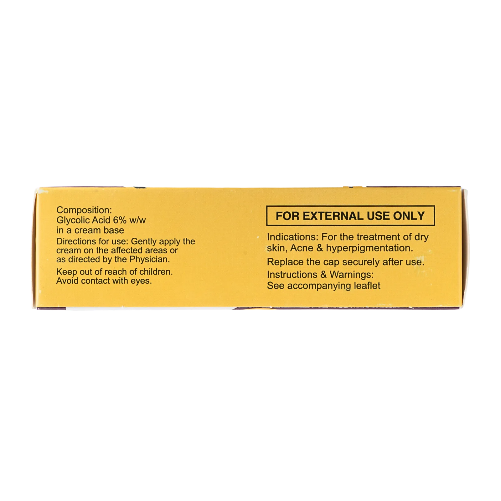 グライコクリーム（Glyco Cream）の箱（側面1）