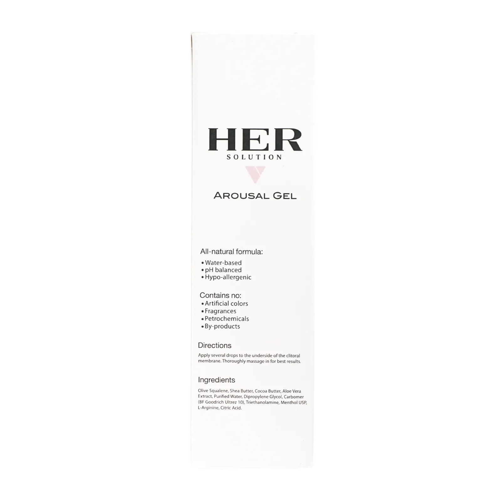 ハーソリューションジェル（HERSOLUTION GEL）の箱（裏面）