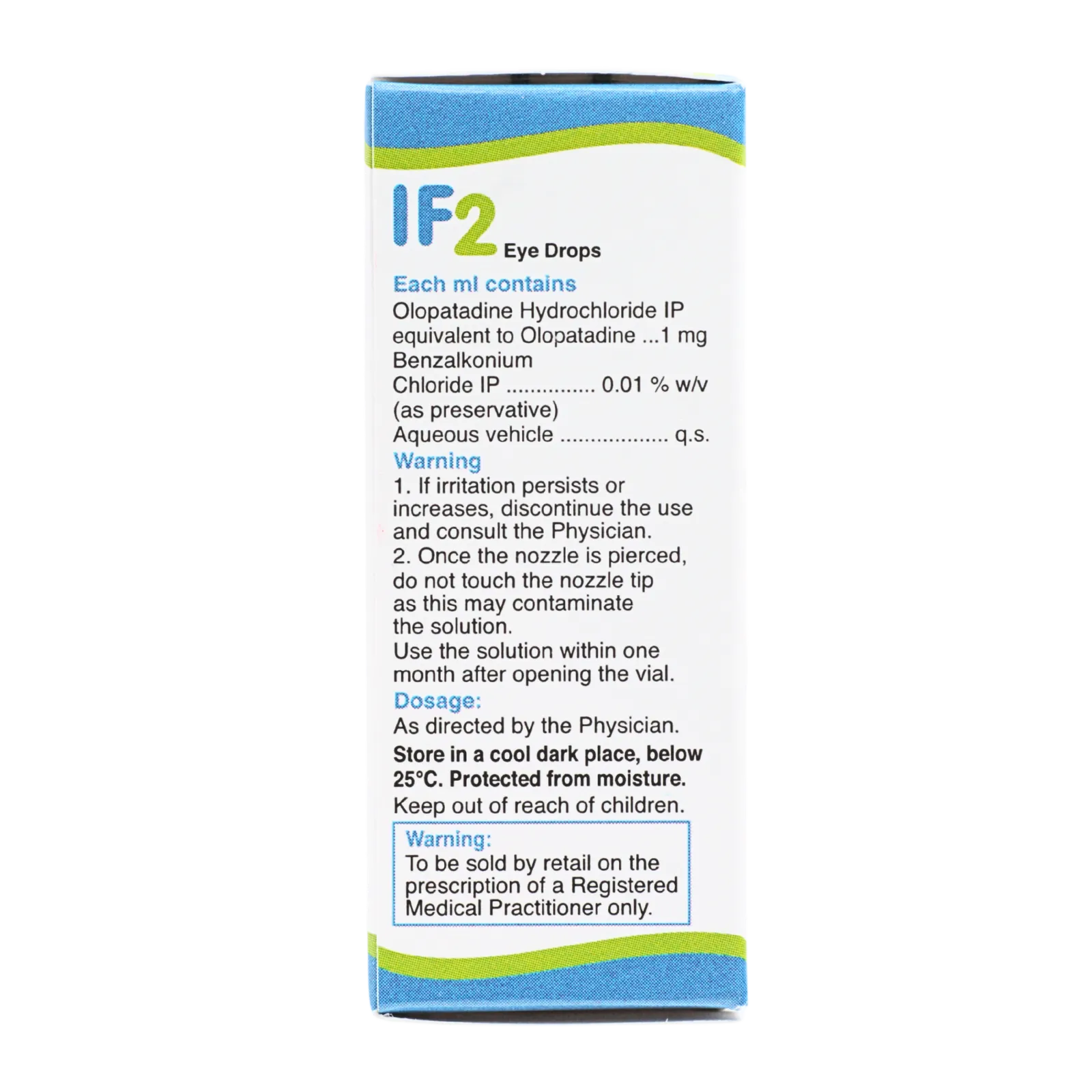 IF2点眼薬（IF2 eyedrops）の箱（側面1）