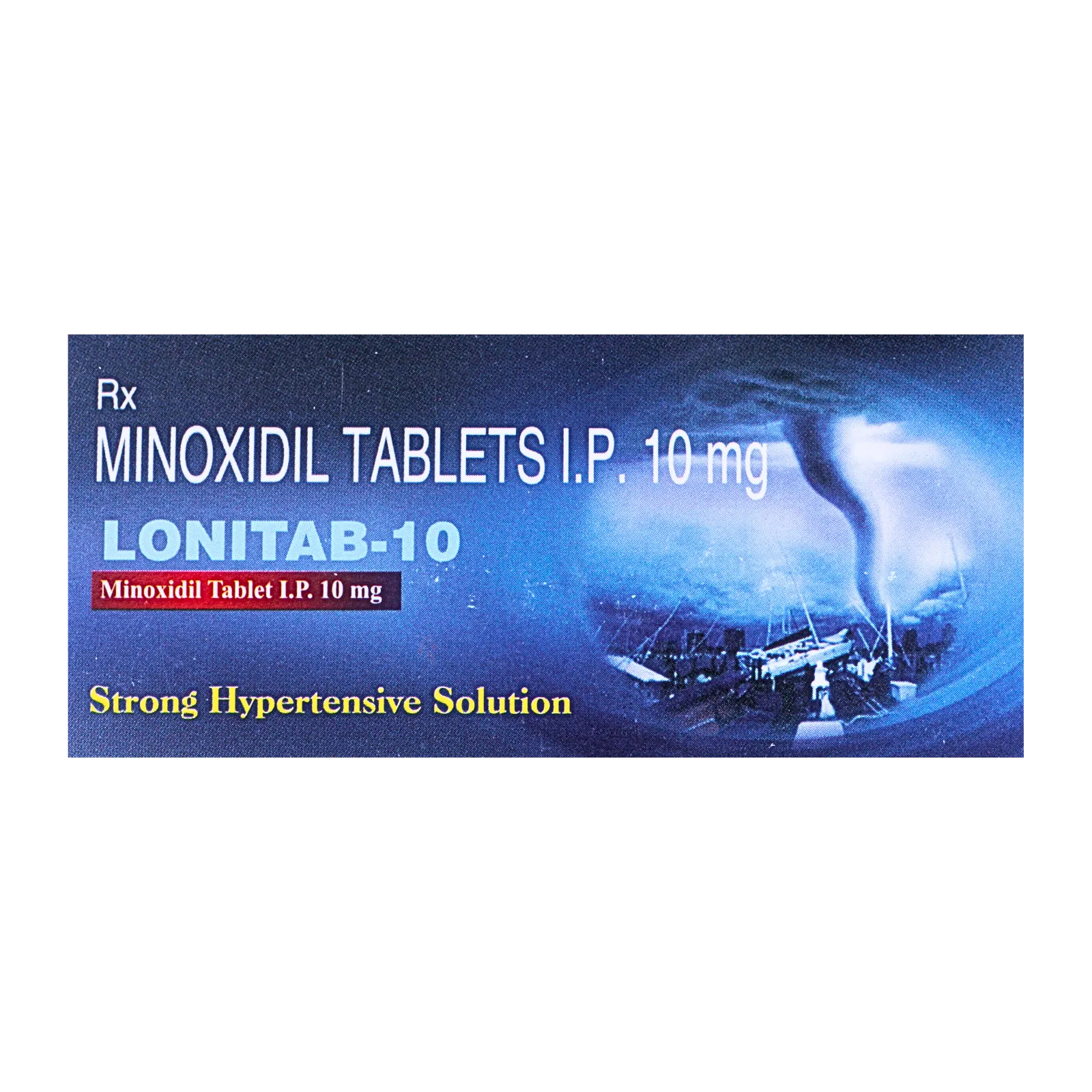 ロニタブ（LONITAB）10mgの箱（表面）