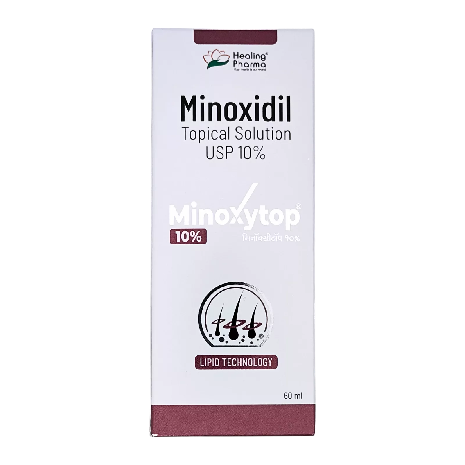 ミノキシトップ（Minoxytop）10%の箱（表面）