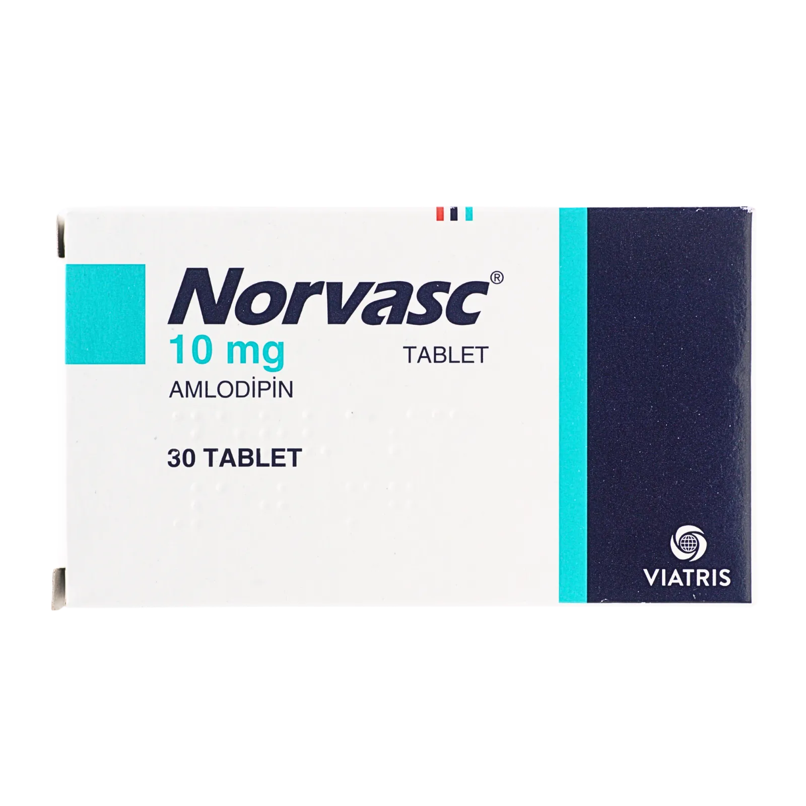 ノルバスク（Norvasc）10mgの箱（表面）