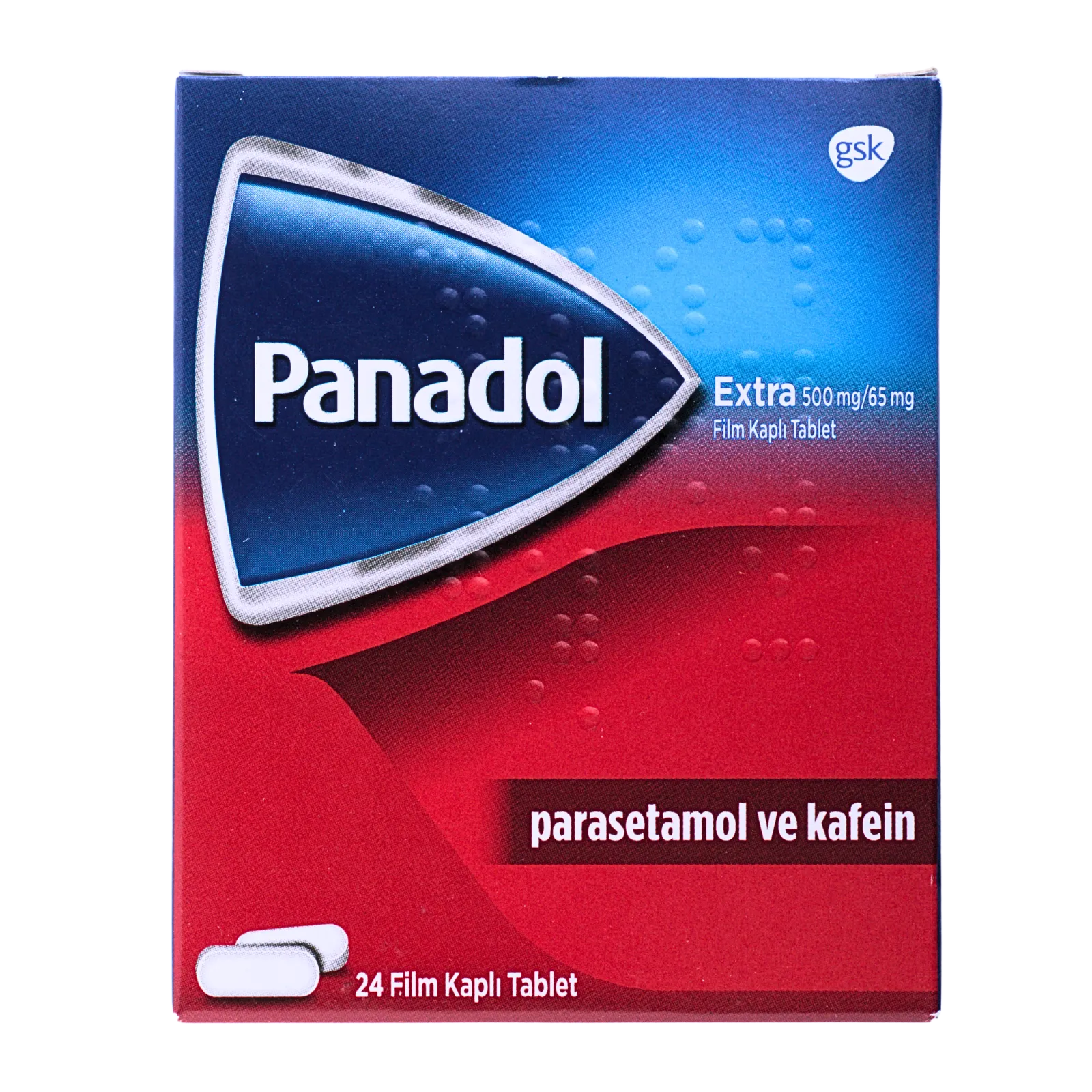 パナドールエクストラ（Panadol　Extra）の箱（表面）