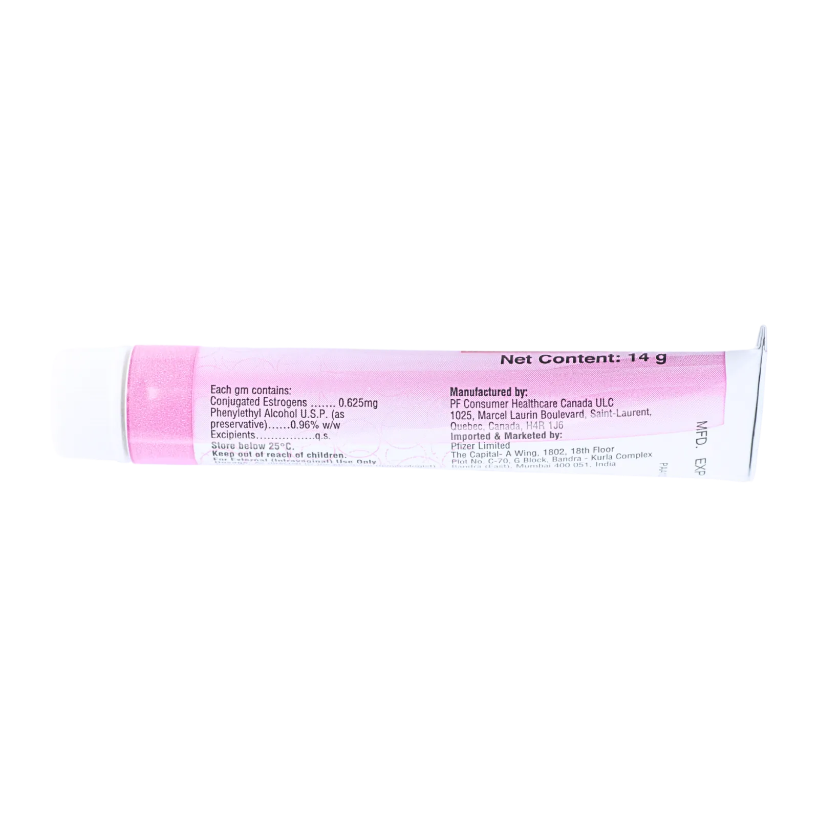 プレマリンクリーム（Premarin Cream）のチューブ（側面）