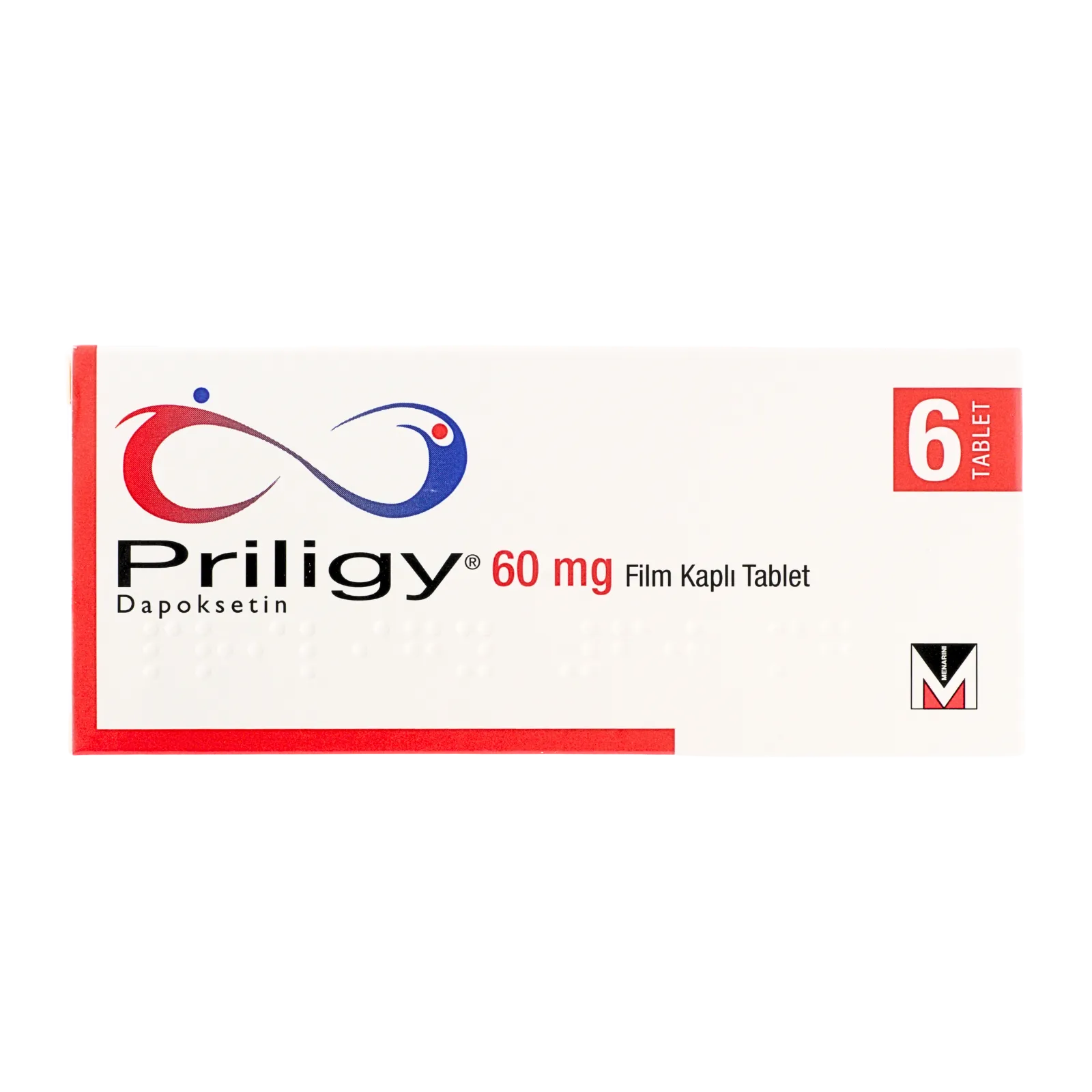 プリリジー（Priligy）60mgの箱（表面）