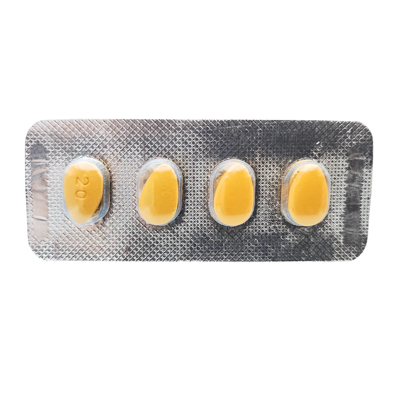 タダシップ（TADACIP）20mgの4錠が入ったシート（表面）