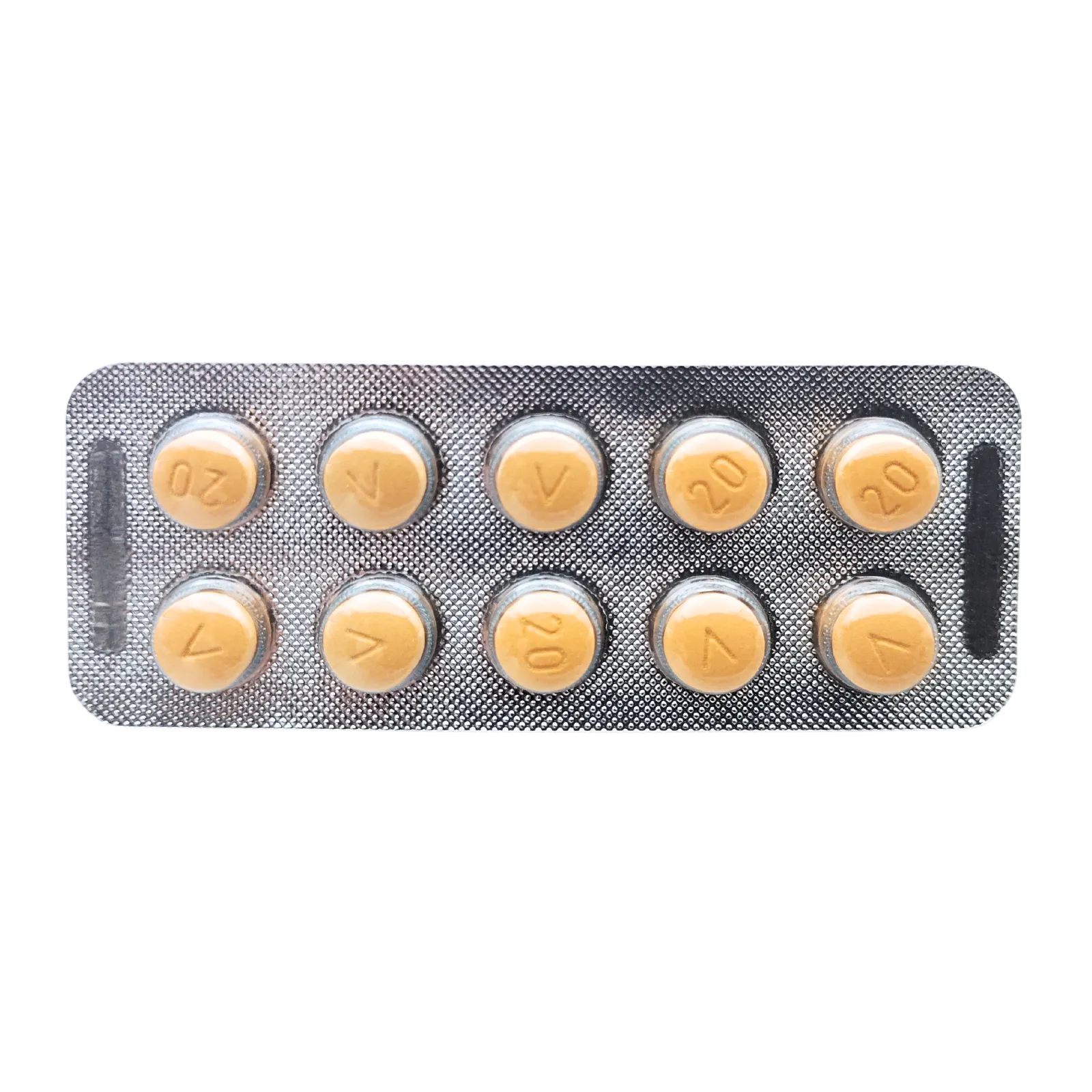 バリフ（VALIF）20mgの10錠が入ったシート（表面）