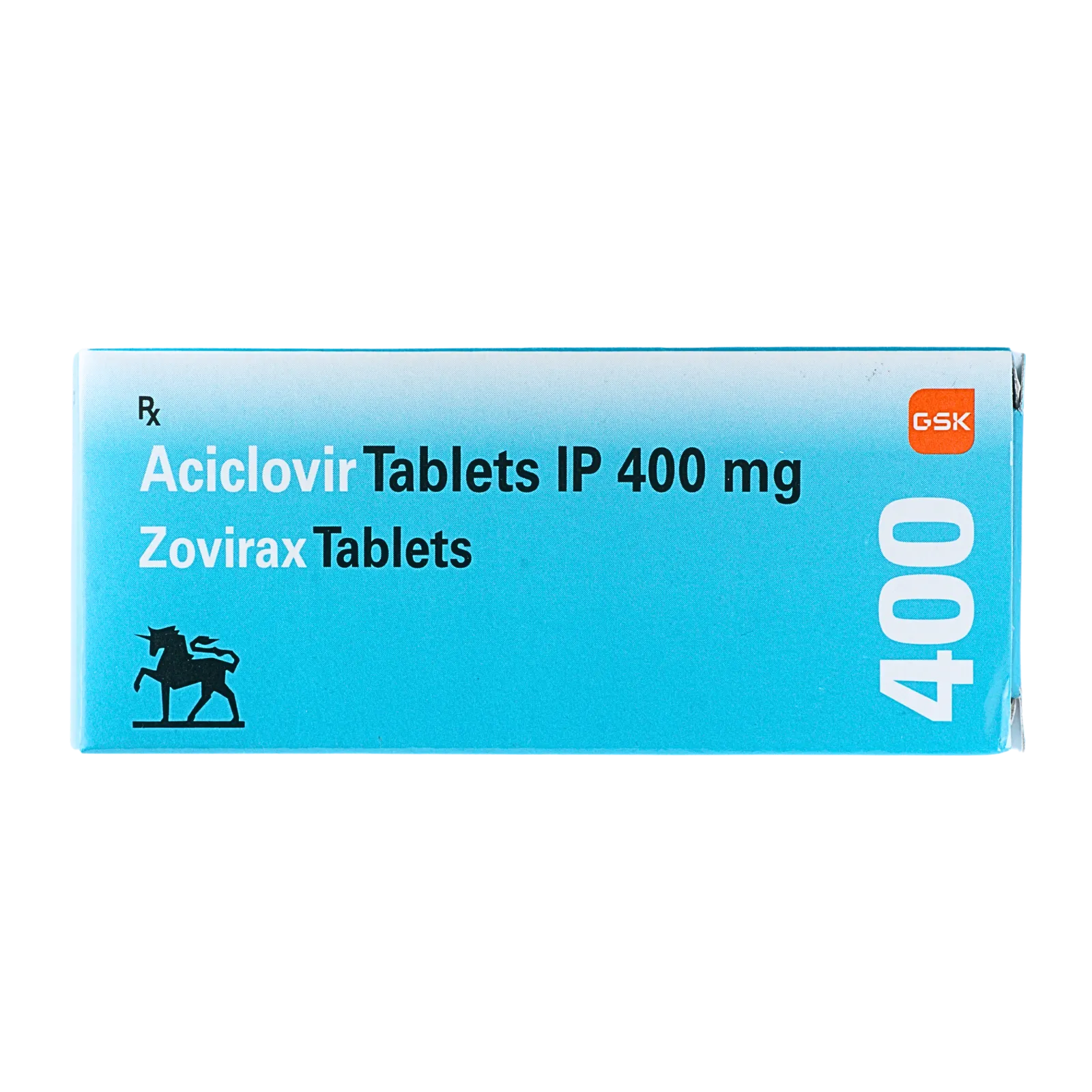 ゾビラックス（Zovirax）400mgの箱（表面）